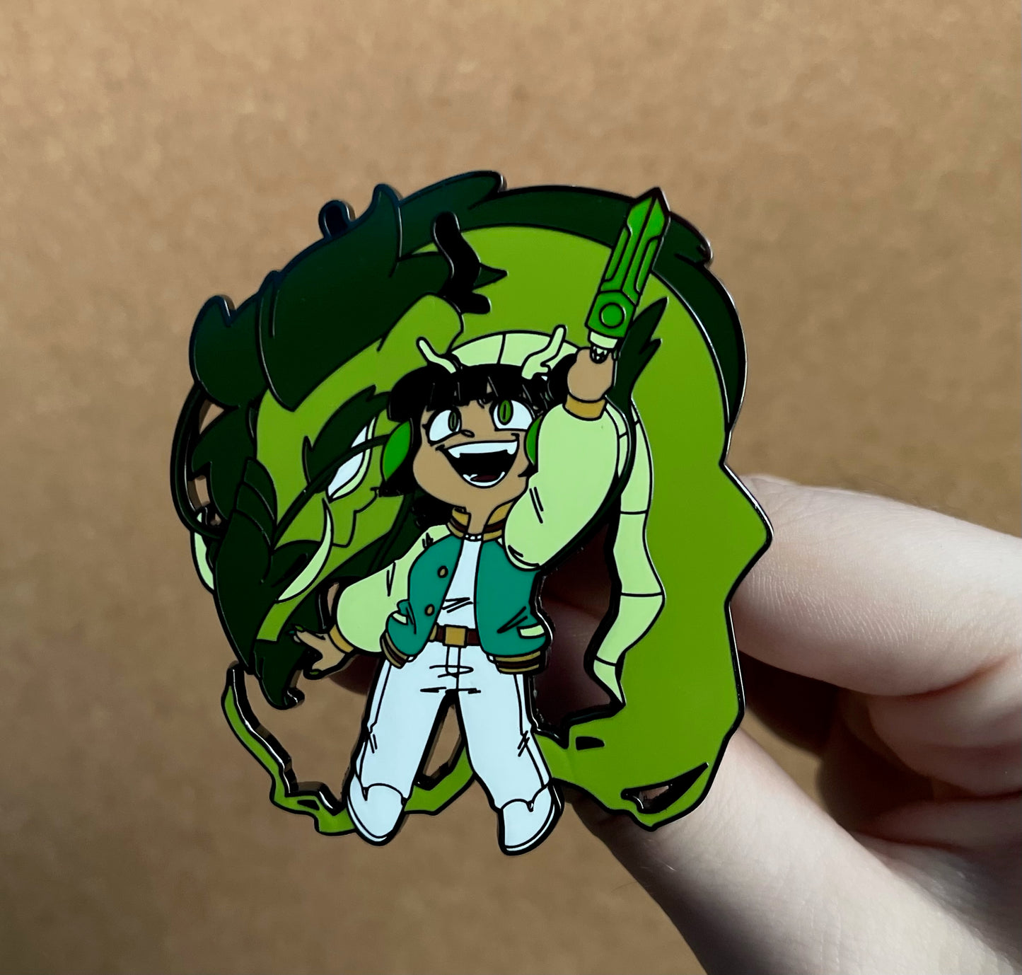 Dragon Horse Girl Hard Enamel Pin